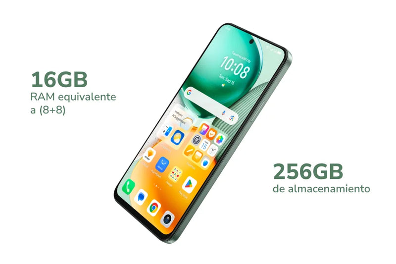 Almacenamiento de gran tamaño 16GB + 256GB