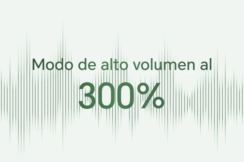Sonido de alto impacto, volumen ultraalto al 300%