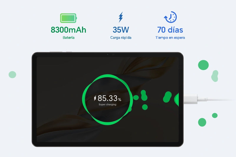 Batería de 8300mAh con carga rápida de 35W