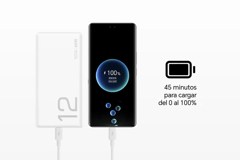 Carga súper rápida de 66W max. 